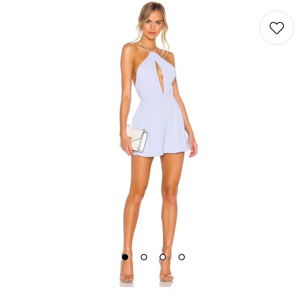 Blue revolve mini halter dress